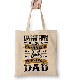 Mens Dad And Engineer Funny Fathers Gift Ideas 04 Bez Çanta Uzun Saplı