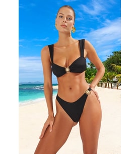 Tasarım Bikini Takımı UV Korumalı Şık Detaylı Klora Dayanıklı Plaj Ve Havuz İçin