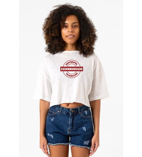 John Wick Continental Excommunicado Beyaz Kırçıllı Kadın Crop Tshirt