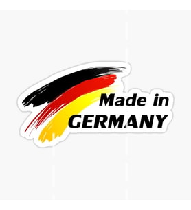 Made in Germany Araba Leptop Oto Sticker 13cm 4 Adet O
