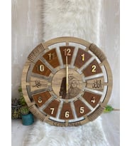 Dekoratif Ahşap Hediyelik Duvar Saati 40 cm