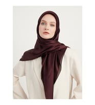 Şaless Tesettür Kadın Janjan-janjanlı Krinkıl Abiye Eşarp-inci Beyazı- 100x100cm (Mürdüm)