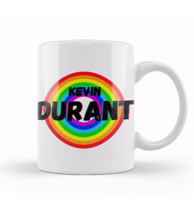 Kevin Durant   Basketball Gifts Vintage Retro Rainbow Quotes For BOYS AND Dad Kupa Bardak Porselen