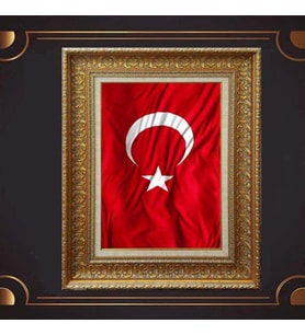Gold Altın Kalın Çerçeveli Paspartulu Tablo s1105