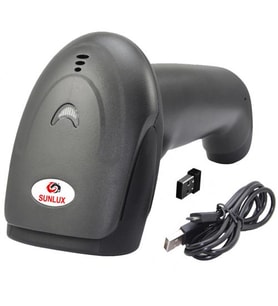 SUNLUX XL-9309B, EL Tipi, Laser, WiFi, Bluetooth, Kablosuz, 300Metre, 1D, Barkod Okuyucu