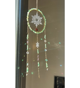 Yılbaşı Serisi - Yenilyıl - AVENTURİN SunCatcher - Güneş Tutucu - Güneş Yakalayıcı - El Yapımı (Yeşil)