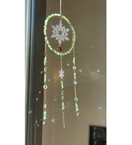 Yılbaşı Serisi - Yenilyıl - AVENTURİN SunCatcher - Güneş Tutucu - Güneş Yakalayıcı - El Yapımı (Yeşil)