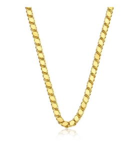 Gümüş Gold Pullu Arpa Zincir