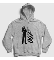 Presmono Unisex Gri Tuxedo Film James Bond Kapüşonlu Sweatshirt 258593tt (Gri)
