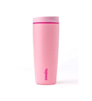 Owala 20 oz (590 ml) Vakumlu Paslanmaz Çelik Termos – Leak Proof, Sızdırmaz Kapaklı, Sıcak & Soğuk Tutucu (Pudra Pembe)