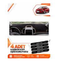 CHEVROLET AVEO T300 (2011-2015) Uyumlu Ön Torpido Koruma Kılıfı Halısı - Siyah Kahverengi