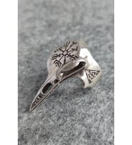 Viking Kargo Burnu Şekilli Pusula Motifli Erkek Yüzük Gümüş Kaplama Ayarlanabilir El Yapımı Yüzük