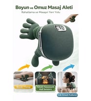 3D Boyun ve Omuz Masaj Aleti Şarjlı, Isıtmalı, Derin Doku Masaj Cihazı Evde Profesyonel Masaj