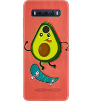 TCL 10 SE Kılıf Silikon Desen Avokado Skate 1741