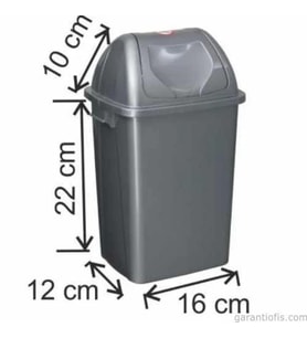 Garanti Metal 7404 Plastik Çatı Kapaklı Çöp Kovası (4,2 Litre)