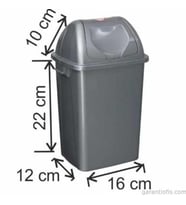Garanti Metal 7404 Plastik Çatı Kapaklı Çöp Kovası (4,2 Litre)