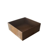 Asetat Kapaklı Karton Kutu Düz Renk 7X7X3 (50 Adet)  Kraft