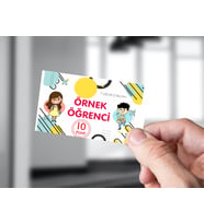 Örnek Öğrenci Kartı 50 Adet 5x8 cm