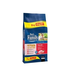 Pets Family Premium Kuzu Etli Yetişkin Köpek Maması 10 kg