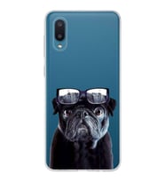 PrintiFy Samsung Galaxy A02 ile Uyumlu 1mm Slim Fit Köpek 3 050f Baskılı Şeffaf  Kılıf