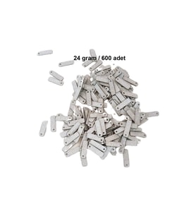 Mat Beyaz 15 x 5 mm Dantel Oya Yazma Halhal Abiye Lazer Kesim Pul 600 adet / 24 gram