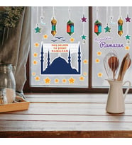 Hoşgeldin Ramazan Mahyalı Cam - Duvar Sticker Seti HK2554 (Çok Renkli)