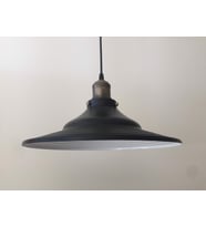 RİOLİGHT RETRO METAL SARKIT AVİZE RUSTİK TEKLİ AVİZE ÇAP: 36 CM (Siyah)