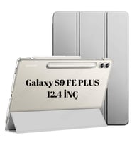 Samsung Galaxy Tab S9 FE Plus/S10 Plus/S9 Plus Kılıf PU Deri Smart Standlı Case