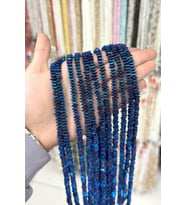 Hematit Taşı Rondela Kesim Parlak Mavi 6x4mm Doğal Taş Dizi