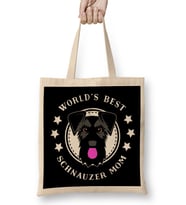 Worlds Best Schnauzer Mom 03 Bez Çanta Uzun Saplı