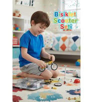 Mini Parmak Bisiklet ve Scooter Oyun Seti Sök Tak Vidalı 3+ Yaş