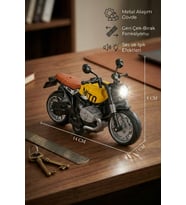 1:12 Ölçek Metal Alaşım Çek Bırak Sesli Ve Işıklı Model Motosiklet - 14 cm