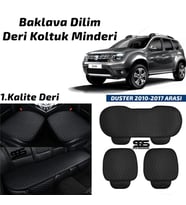 Dacia Duster 2010-2017 Arası Siyah Deri Oto Koltuk Minderi