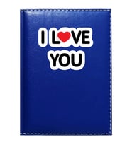 PROMOSYON DENİZİ  I LOVE YOU 1 GÖRSELLİ LACİVERT RUHSAT KABI