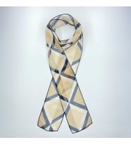 PAREDORA Geometrik Desenli Kahve Krem Hippi Fular (Karışık)