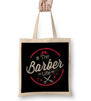 Cute The Barber Life Professional Barbershop Bez Çanta Uzun Saplı