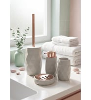 Akrilik Rose Banyo Seti - 4 Parça, Krem