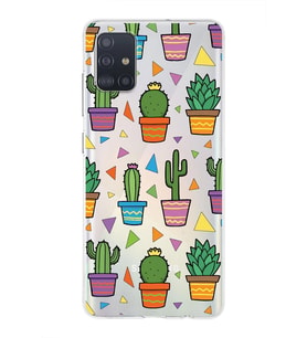 PrintiFy Samsung Galaxy A51 ile Uyumlu 1mm Slim Fit Water Color 4 Baskılı Şeffaf  Kılıf