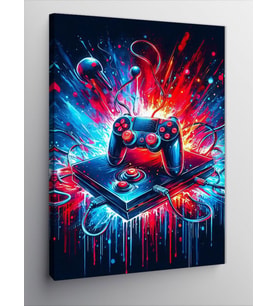 Kanvas Tablo Neon Oyun Kumandası