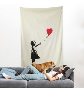 Banksy - Balonlu Kız Duvar Örtüsü - Girl with Balloon-7310