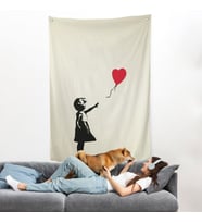 Banksy - Balonlu Kız Duvar Örtüsü - Girl with Balloon-7310
