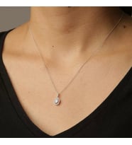 Pırlanta Fantezi Baget Kolye (Altın)