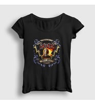 Presmono Kadın Siyah Hells Bells Ac Dc T-Shirt 380512tt