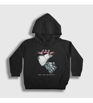 Presmono Unisex Çocuk Siyah U D O Man And Machine Kapüşonlu Sweatshirt 426187tt