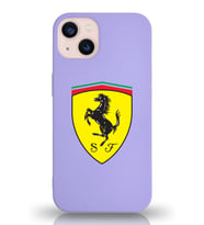 Apple iPhone 13 Uyumlu Lansman Kılıf Ferrari Tasarımlı Altı Kapalı İçi Kadife Kaplı  Kapak (Şeffaf)