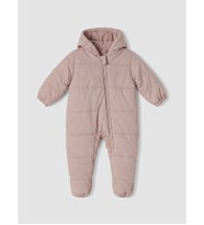 LCW baby Pembe Kapüşonlu Patikli Kız Bebek Astronot Mont