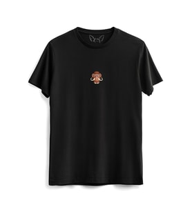  Animal Gergedan  Baskılı Çocuk Siyah Tshirt