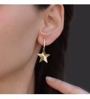 Yıldız Göçmen Gold Gümüş Küpe