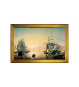 Manzara Temalı Kanvas Tablo 50 x 70 cm Gold Çerçeve