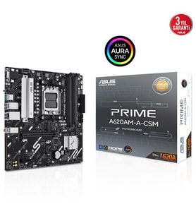 ASUS PRIME A620AM-A CSM DDR5 HDMI-DP PCIE 4.0 AM5 mATX KURUMSAL ANAKART